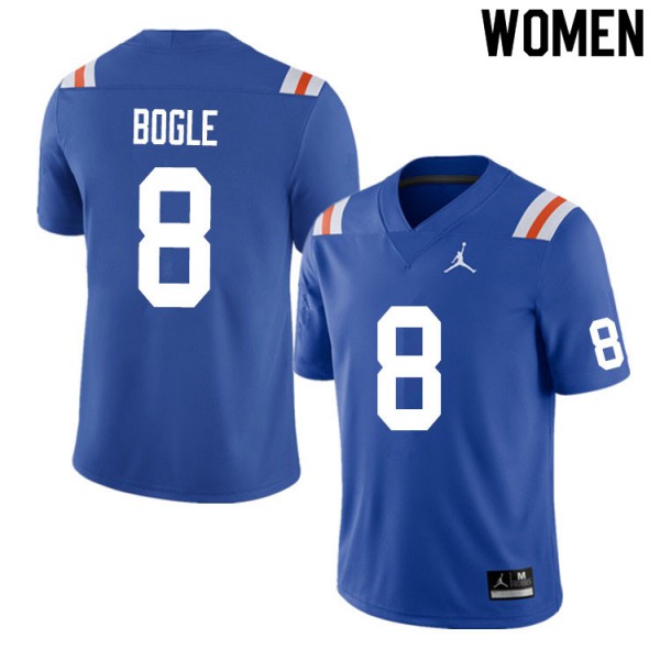 Women #8 Khris Bogle Florida Gators College Football Jerseys Throwback